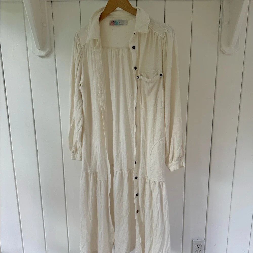 Free People Bikini Cover- Button up
